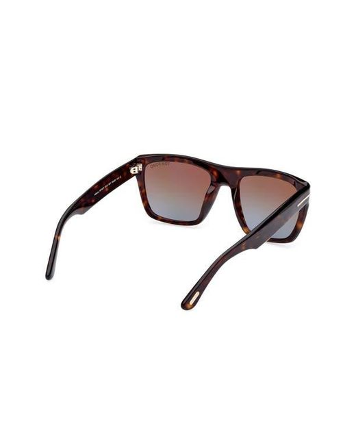 Tom Ford Brown Alberto 55Mm Gradient Square Sunglasses for men