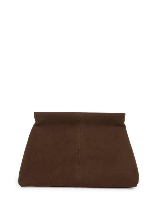 BCBGMAXAZRIA Brown Faux Suede Clutch