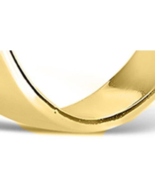 Sterling Forever Metallic Graduated Hoop Earrings
