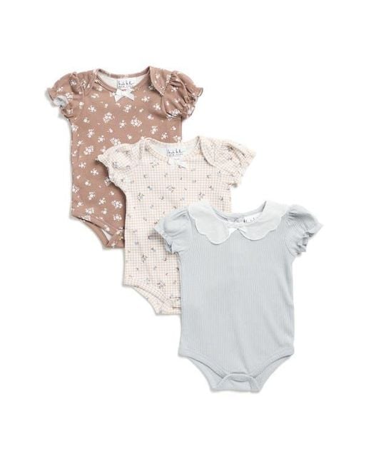 Nicole Miller White Assorted 3-Pack Bodysuits