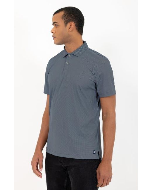 PINOPORTE Blue Short Sleeve Stretch Polo for men