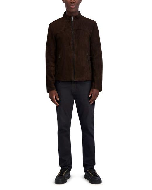 Karl Lagerfeld Black Suede Zip Jacket for men