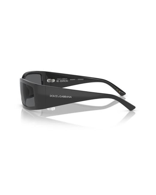 Dolce & Gabbana Gray 61Mm Polarized Rectangular Sunglasses
