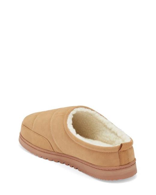 Nordstrom Rack Brown Keller Faux Shearling Lined Quilted Clog Slipper for men