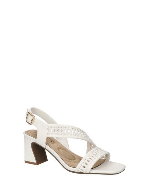 Easy Street White Rowan Half D'Orsay Sandal