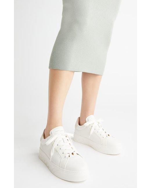 Kurt Geiger White Kensington Platform Sneaker