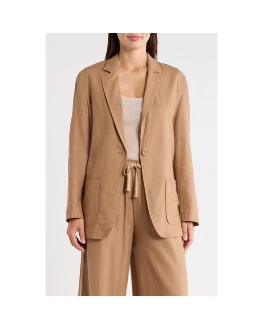 Max Studio Brown One Button Blazer