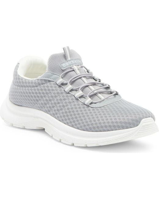 Danskin Gray Lace-Up Knit Sneaker