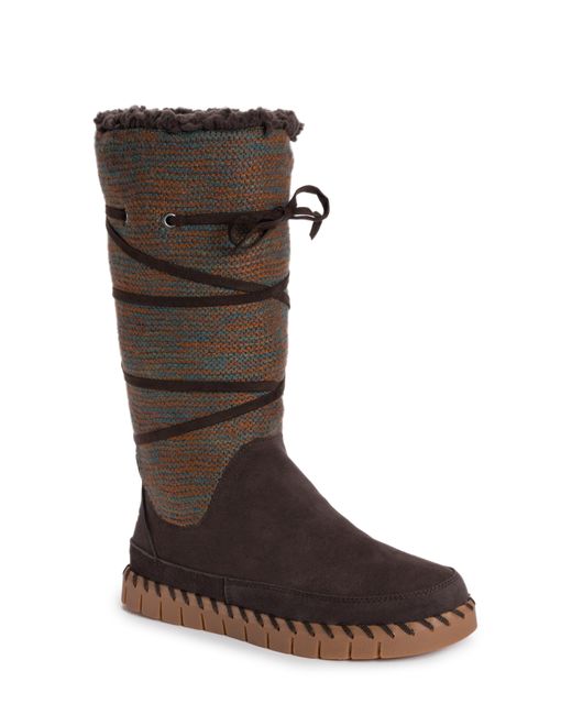 Muk Luks Brown Flexi Faux Shearling Lined Boot