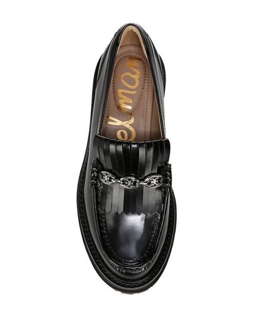 Sam Edelman Black Carie Kiltie Fringe Loafer