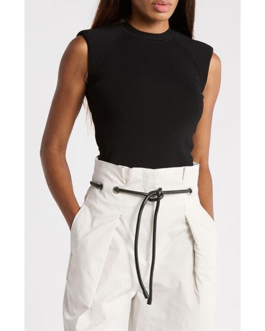 3.1 Phillip Lim Black Compact Rib Structured Top