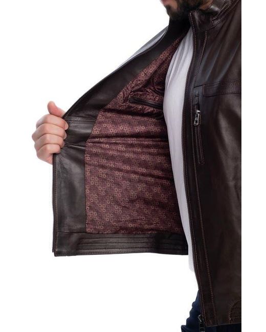 VELLAPAIS Black Lisbon Leather Jacket for men