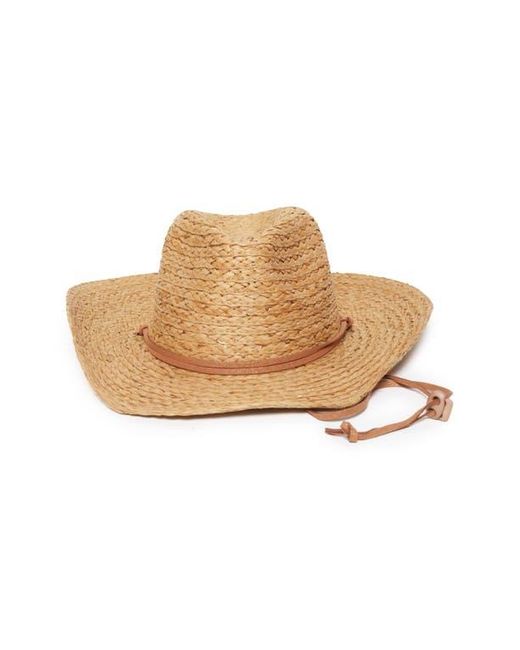 David & Young Natural Sequin Woven Cowboy Hat