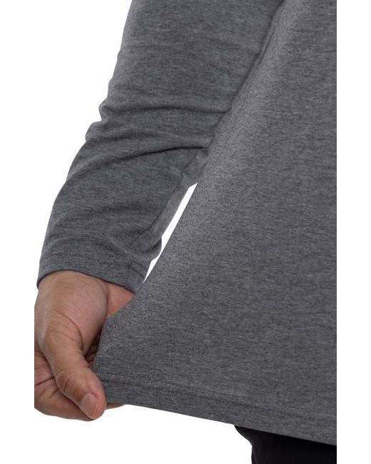 Xray Jeans Gray Long Sleeve Hooded T-Shirt for men