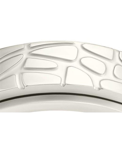 Sterling Forever Metallic Textured Spinner Ring