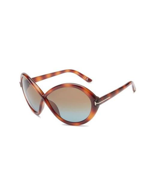 Tom Ford Brown 68Mm Gradient Butterfly Sunglasses