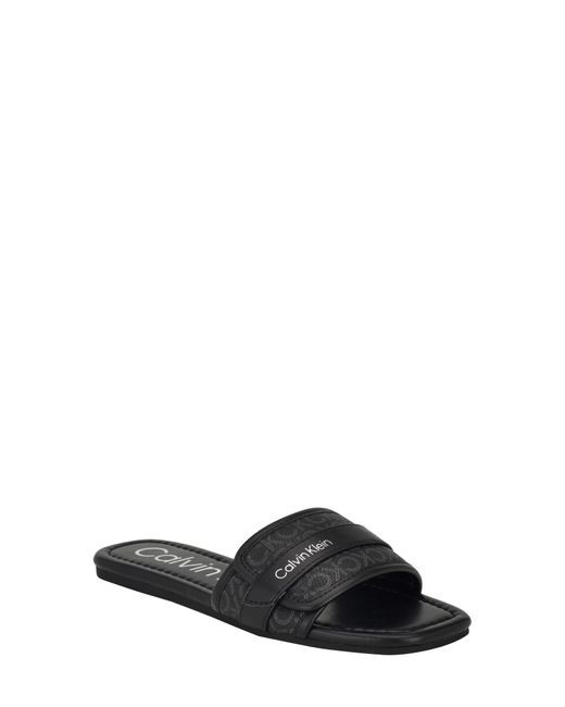 Calvin Klein Black Bonica Flat Sandal