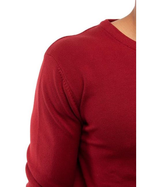 Xray Jeans Red Crewneck Viscose-Blend Knit Sweater for men