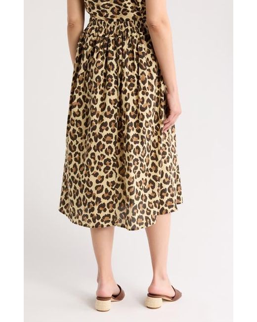 Tahari Multicolor A-Line Midi Skirt