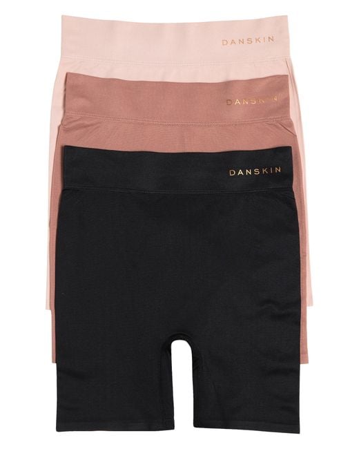 Danskin 3-pack Seamless Slip Shorts in Black