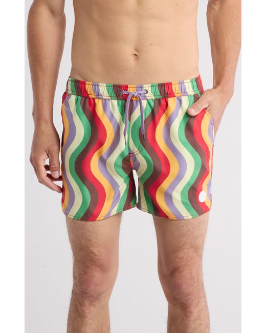 Native Youth Red Swim Shorts for men
