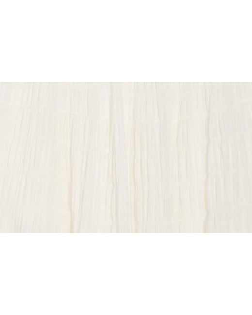 Max Studio White Textured Maxi Skirt