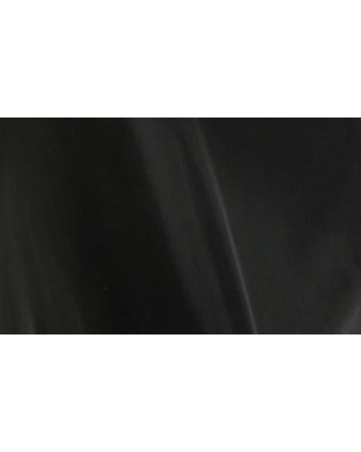 Nina Leonard Black Smocked Flutter Sleeve Mesh Dress