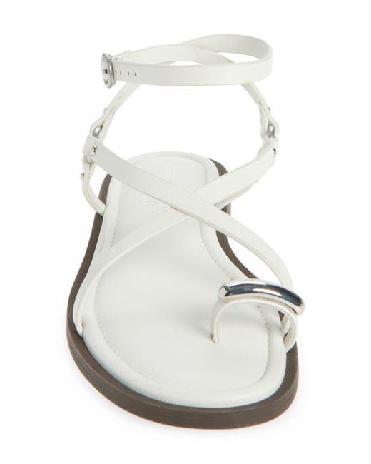 Rag & Bone White Geo Ring Ankle Strap Sandal
