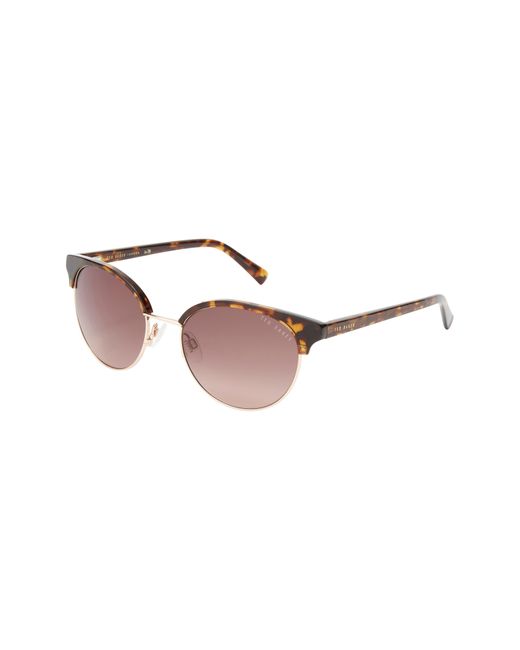 Ted Baker Brown 54mm Round Sunglasses