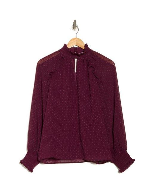 Gemma Jane Red Smock Neck Top
