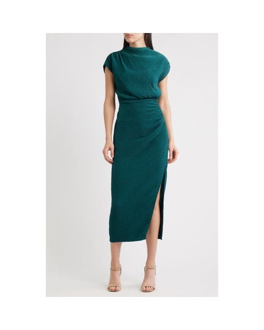 Saylor Delmara Textured Cocktail Dress in Green | Lyst