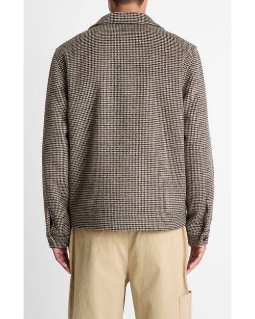 Vince Gray Houndstooth Bomber Jacket for men