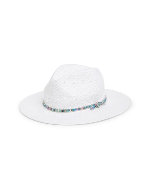 Melrose and Market White Novelty Trim Panama Hat