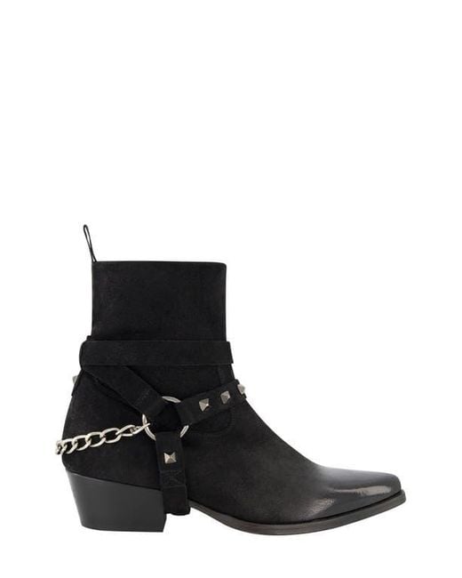 Karl Lagerfeld Black Suede Zip Boot for men