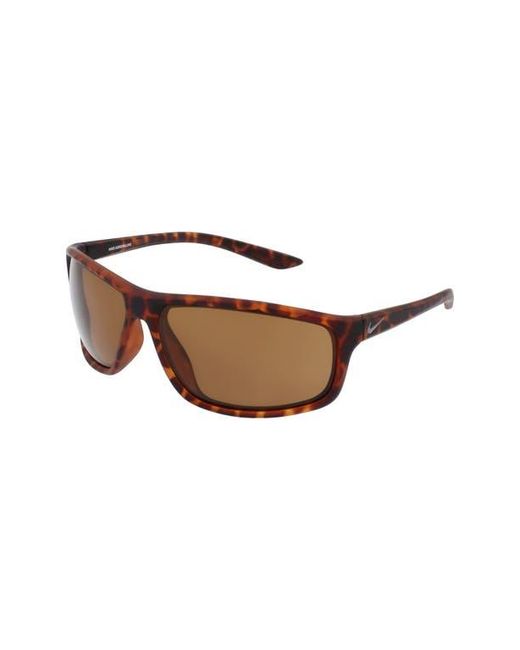 Nike Brown Adrenaline 66Mm Rectangular Sunglasses for men