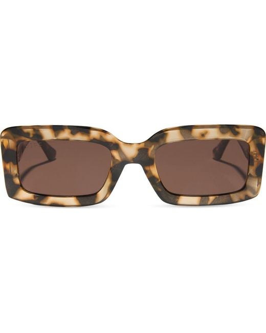 DIFF Brown Katie 52Mm Gradient Rectangle Sunglasses