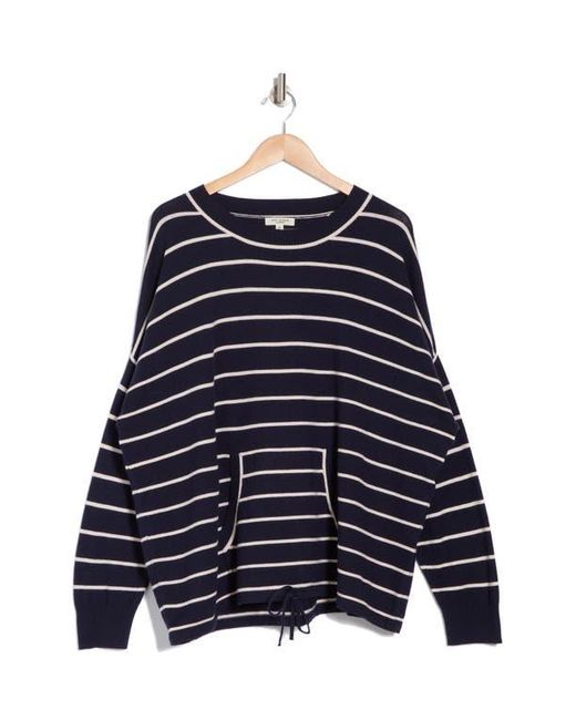 Max Studio Blue Drawstring Sweater