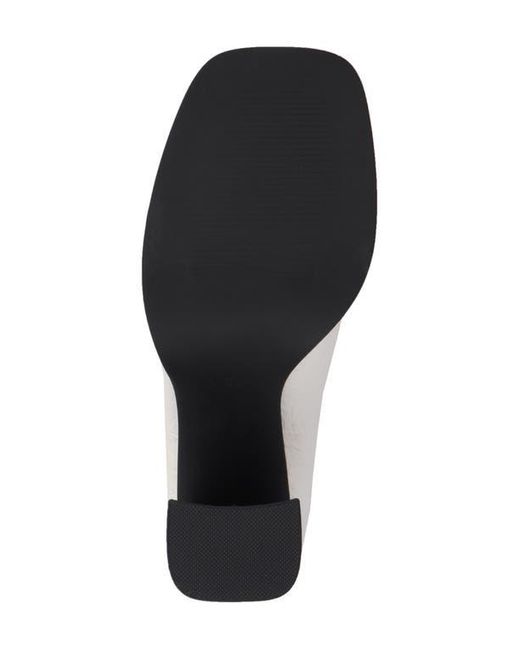 Olivia Miller White Square Toe Mule
