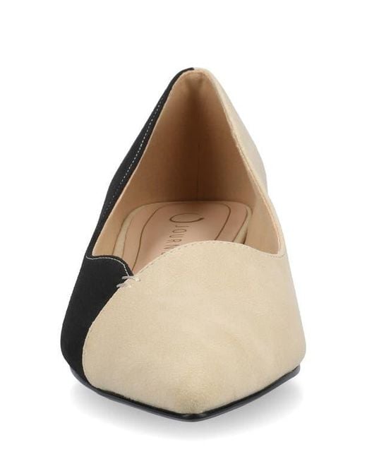 Journee Collection Black Carmin Pointed Toe Flat