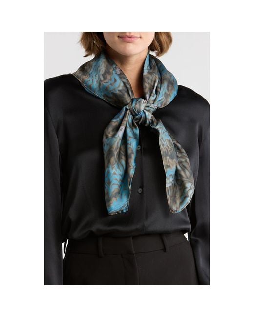Steve Madden Black Square Satin Scarf