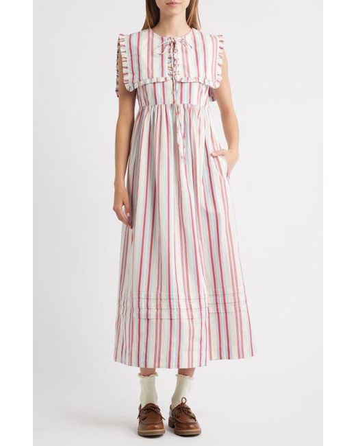 damson madder josephine collared midi dress Damson Madder Josephine Collared Midi Dress
