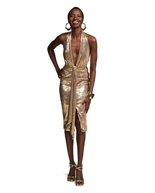 halston heritage gold dress Halston Heritage TCS161775C Dress