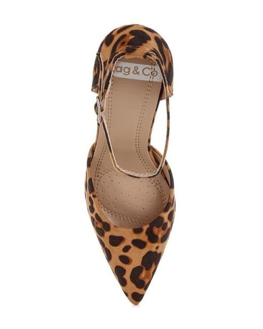 Rag & Co Brown Dolona Pointed Toe Pump