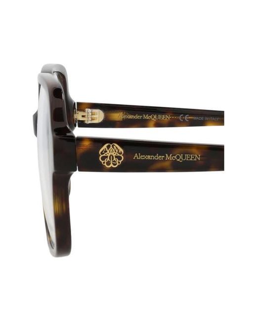 McQueen Black 55Mm Square Optical Glasses