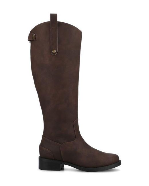Journee Collection Gema Knee High Boot in Brown | Lyst