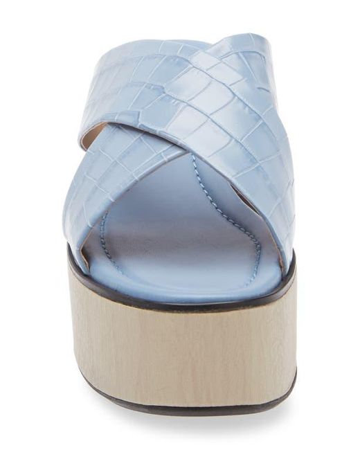L.K.Bennett Blue Sandra Platform Slide Sandal
