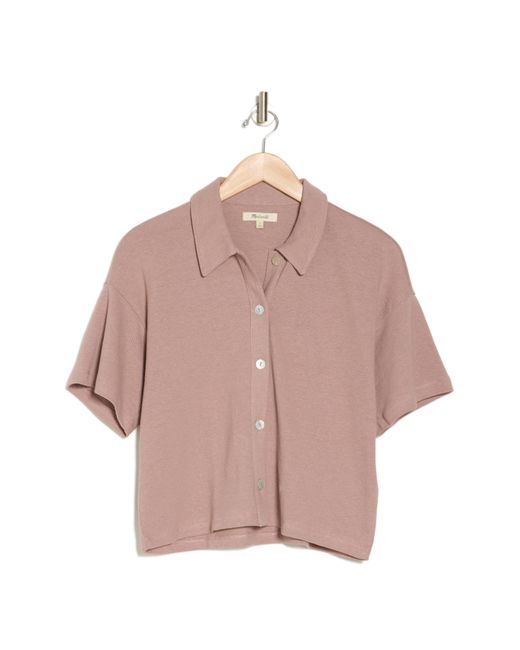 Madewell Pink Relaxed Button-up Polo Shirt