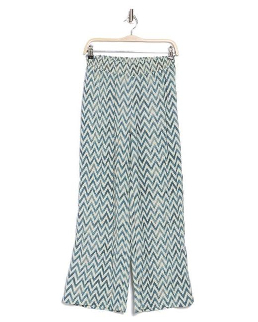 DR2 by Daniel Rainn Blue Smocked Wide Leg Pants