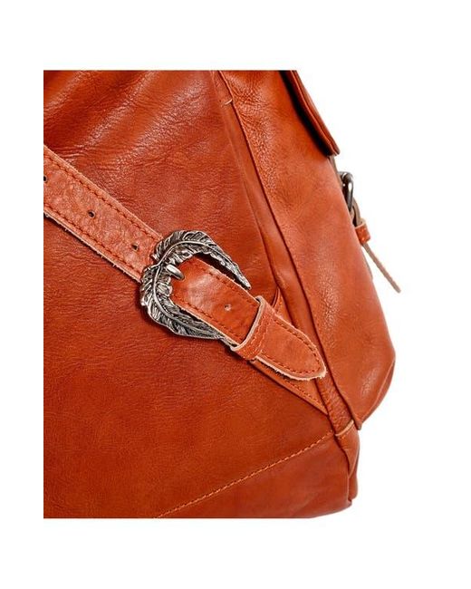 Old Trend Orange Bryan Leather Backpack