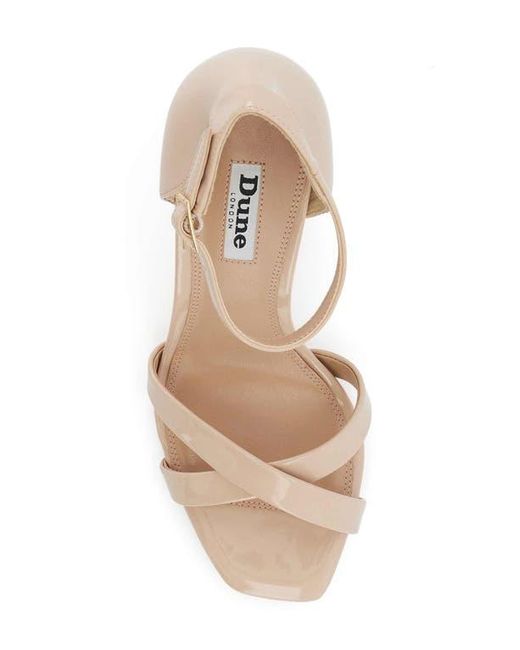 Dune Natural Malena Square Toe Sandal